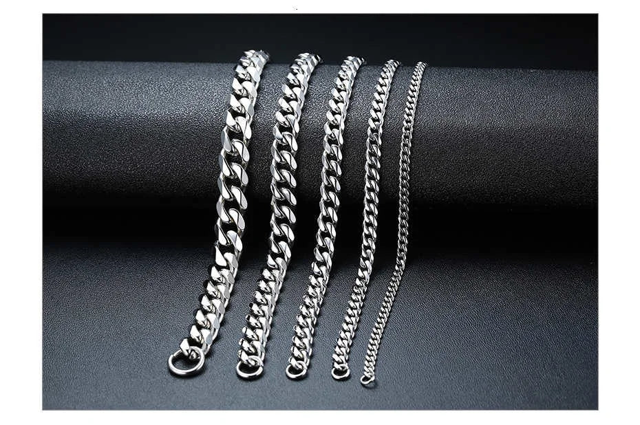 Vnox Men's Stainless Steel Cuban Link Chain Bracelet - Smarsty