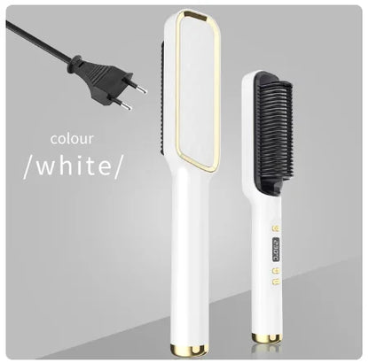 Electric Hot Comb Quick Hair Straightener with Anti-Scalding Feature - Smarsty