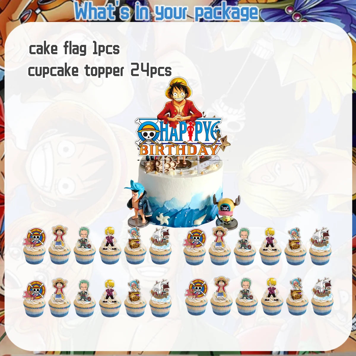 One Piece Birthday Party Disposable Tableware Set - Smarsty