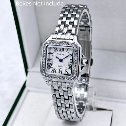 Light Luxury Gold Stainless Steel Women's Quartz Watch - Smarsty