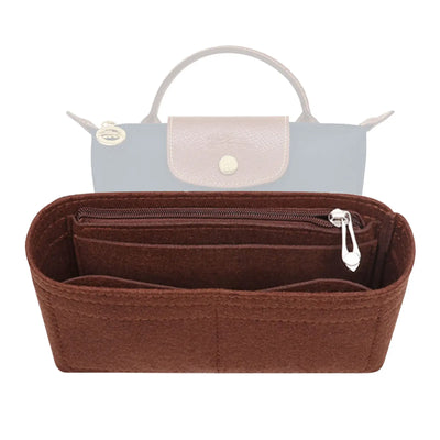 Felt Insert Bag Organizer Bag In Bag For Handbag Purse Organizer for Longchamp Mini Shoulder Bag - Smarsty