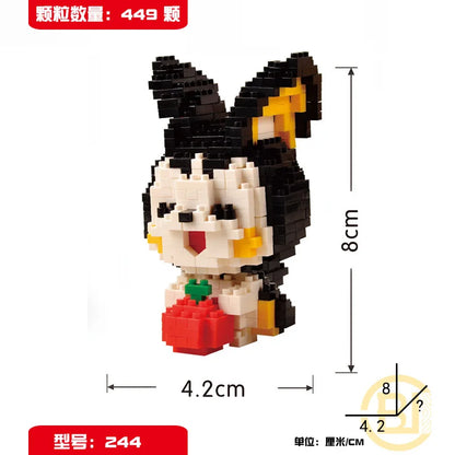 DIY Pokemon Blocks Small Cartoon Mini Building Block Pikachu Charizard Eevee Mewtwo Anime Assemble Action Model Dolls Toys by Smarsty