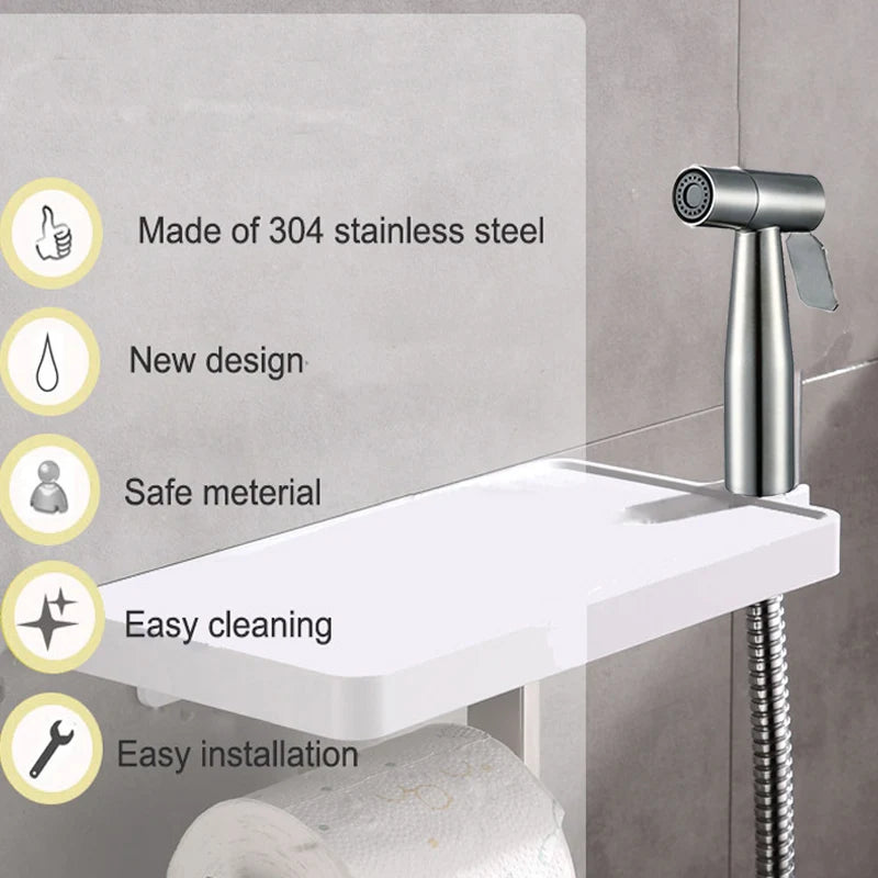 Baokemo Stainless Steel Portable Toilet Spray Gun - Smarsty