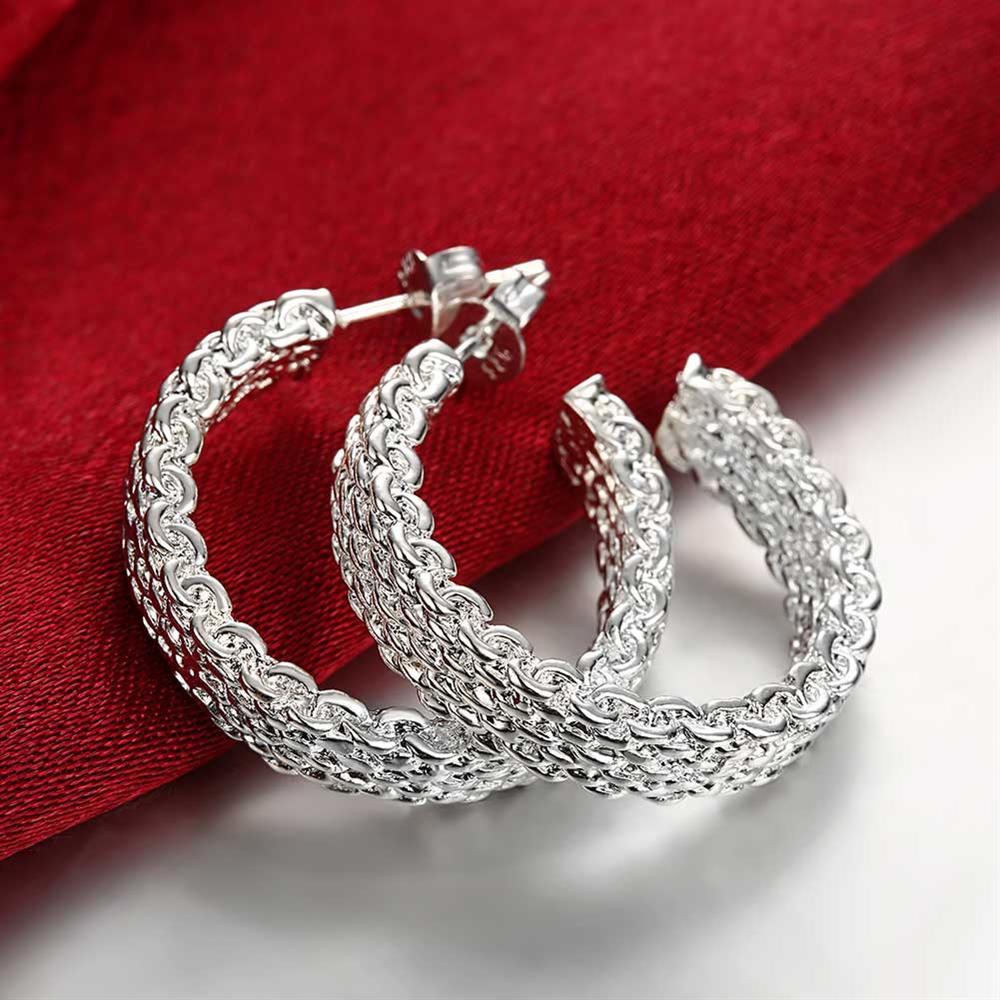925 Sterling Silver Stud Earrings Lightweight All Match - Smarsty