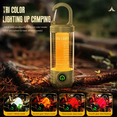 1000LM Super Bright Outdoor Hiking Fishing Tent Lamp 1200mAh Rechargeable Dual Light Source Tent Light Outdoor Camping Lantern by Smarsty