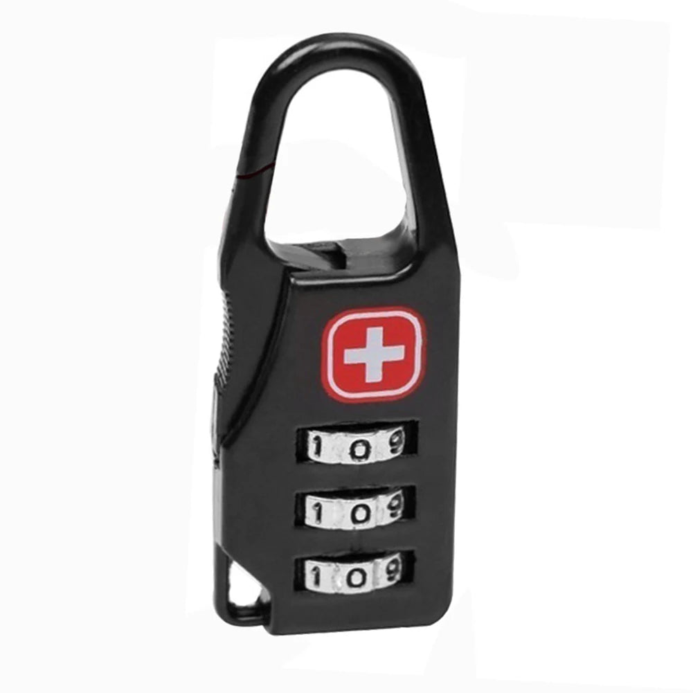 Outdoor Backpack Handbag Zipper Lock Anti Theft Portable Mini Combination Code Number Lock for Travel Backpack Accessories