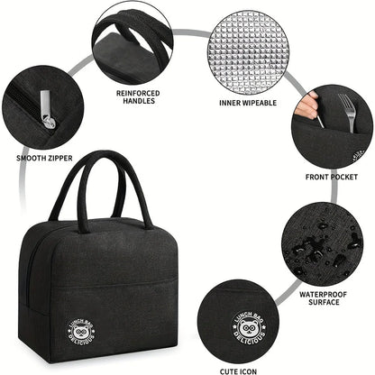 Large Capacity Insulated Lunch Bag For Bento And School - Smarsty