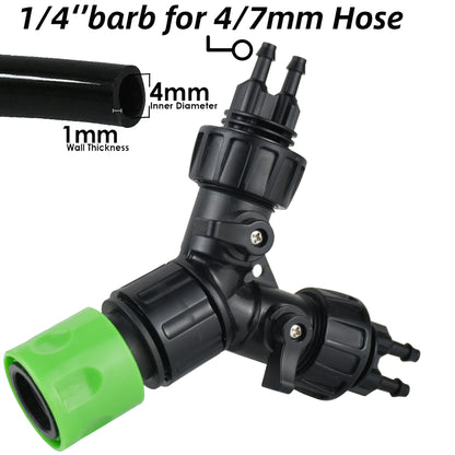 KESLA 4-Way Drip Irrigation Tap Adapter for Gardens - Smarsty
