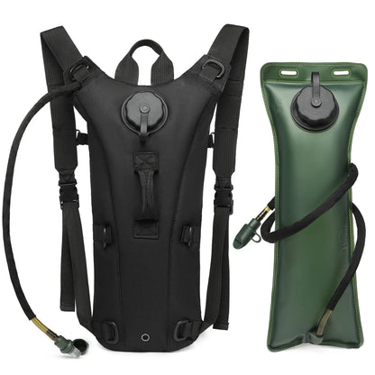 Tactical Water Hydration Pack - Military Class Camel Backpack with 3L Leakproof Water Bladder for Running, Jogging, Cycling - Smarsty