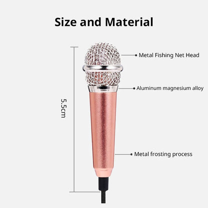 Portable 3.5mm Stereo Microphone for Karaoke and Recording - Smarsty