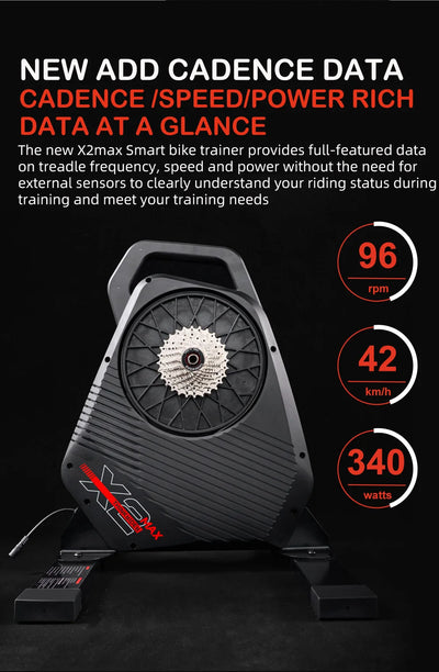 New ThinkRider X2Max Smart Bike Trainer MTB Road Bicycle home trainer Built-in Power Meter power meter Compatible - Smarsty