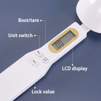 Electronic Kitchen Scale 500g 0.1g LCD Digital Measuring Food Flour Digital Spoon Scale Mini Kitchen Tool for Milk Coffee Scale by Smarsty