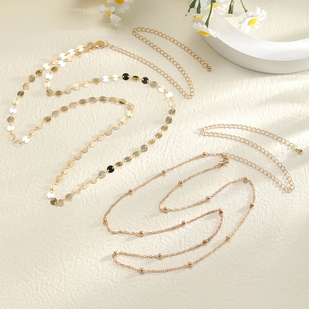 Double Layer Sequin Coin Waist Chain Belt - Smarsty