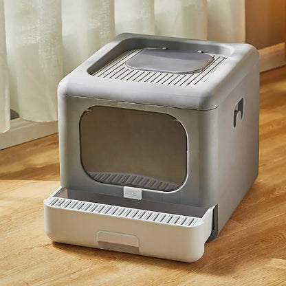 Enclosed Cat Litter Box with Sifting Tray - Smarsty