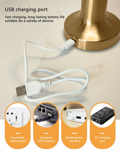 Rechargeable LED Table Lamp with Touch Control - Smarsty