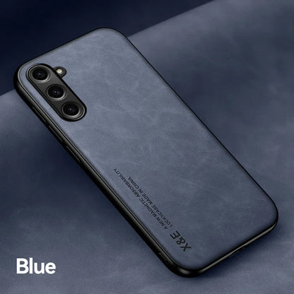 Leather Phone Case With Metal Plate For Car Mount Support - Smarsty