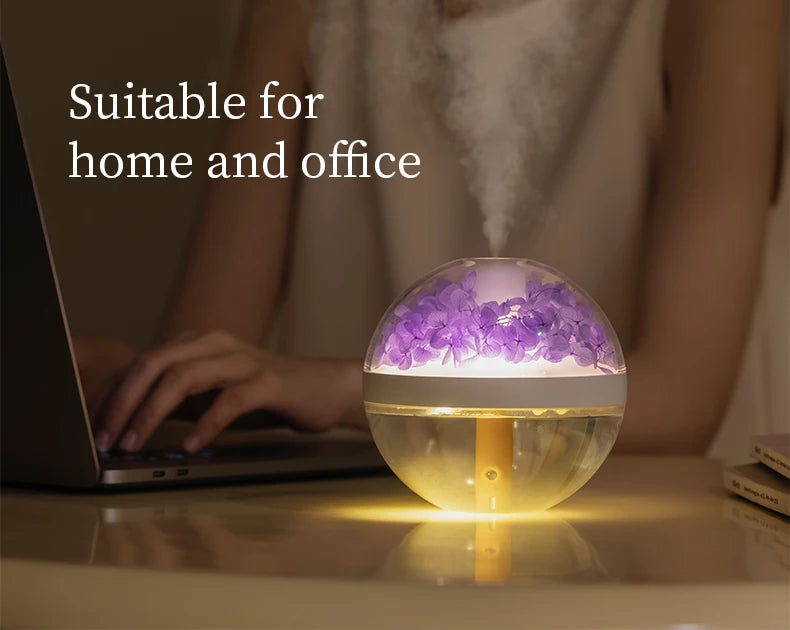 USB Rechargeable 270ML Air Humidifier with LED Light - Smarsty