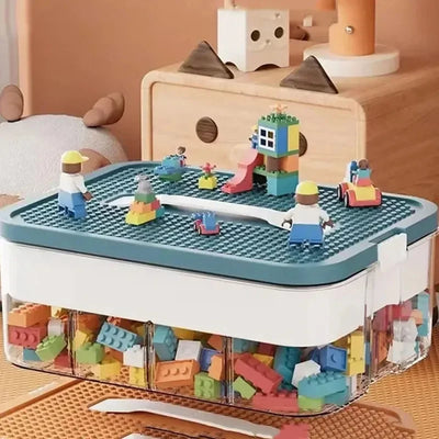 1/2/3 Layers Kids Building Block Storage Box Adjustable Sundries Container Classified Small Storage Container Toy Organizer Box - Smarsty