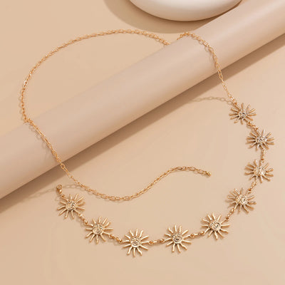 KunJoe Boho Golden Sun Belly Chain for Women - Smarsty