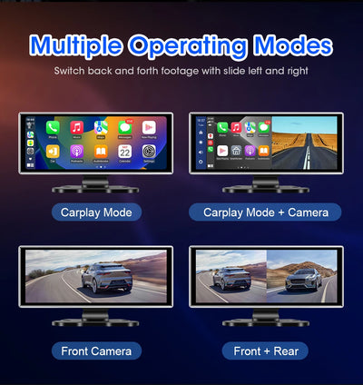 4K Dash Cam Dual Lens Car DVR With Wireless CarPlay - Smarsty