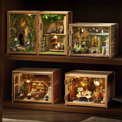 Wooden Miniature Doll House 3D Puzzle Assembly Building Model Kit Small Room Toys Home With Furniture Lighting Wooden Craft Gift by Smarsty