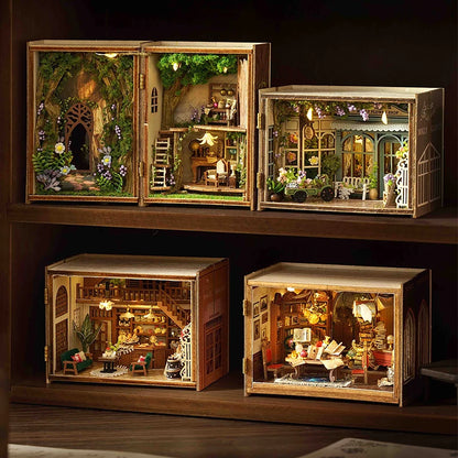 Wooden Miniature Doll House 3D Puzzle Assembly Building Model Kit Small Room Toys Home With Furniture Lighting Wooden Craft Gift
