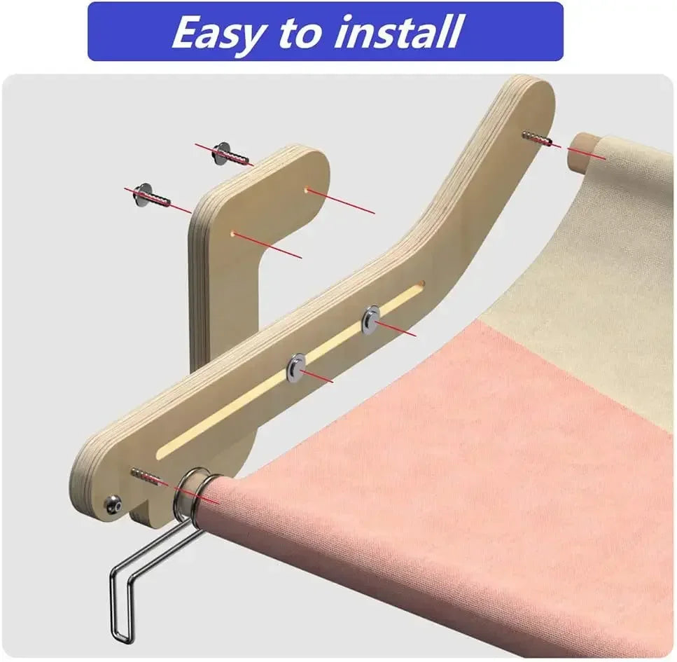 Cat Hammock with Window and Detachable Balcony - Smarsty
