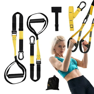 Suspension Training Strap Fitness Strength Power Suspension Trainer Adjustable Yoga Strap Wall Mount Professional Trx Tensioner by Smarsty
