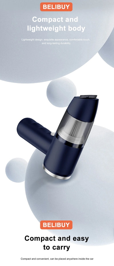 BELIBUY Car Vacuum Cleaner Portable Vacuum Cleaner home appliance High Power Mini Wireless Cleaner Carpet Vacuum Cleaner