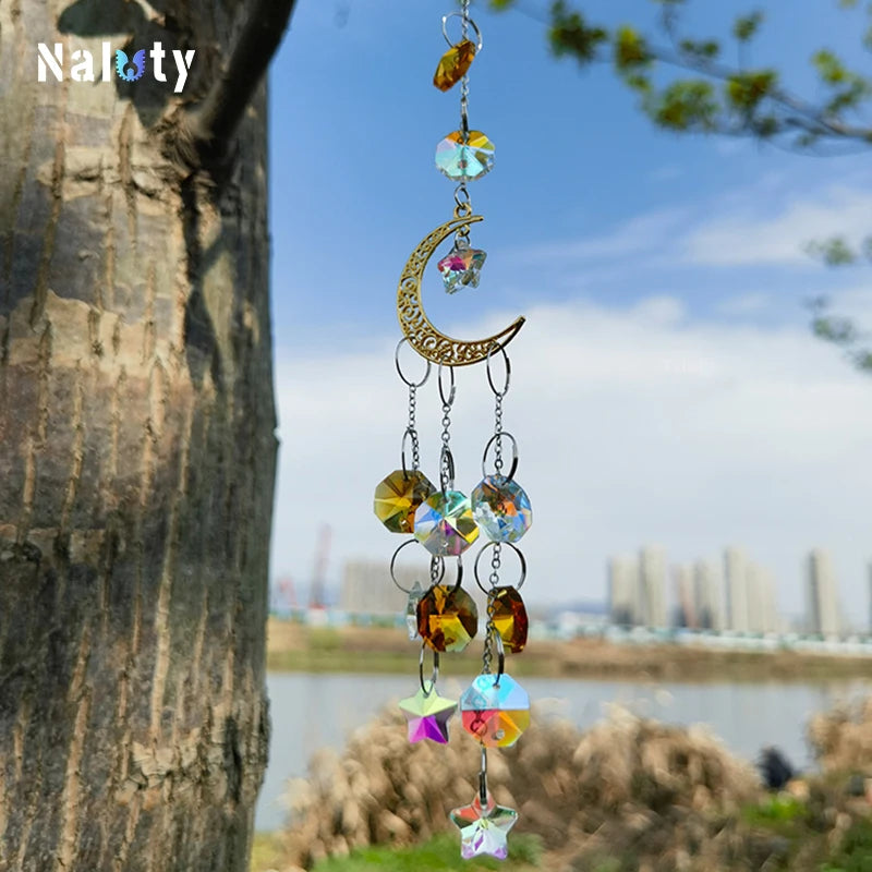 Hanging Crystal Pendant Suncatcher Wind Chimes for Home Decor - Smarsty