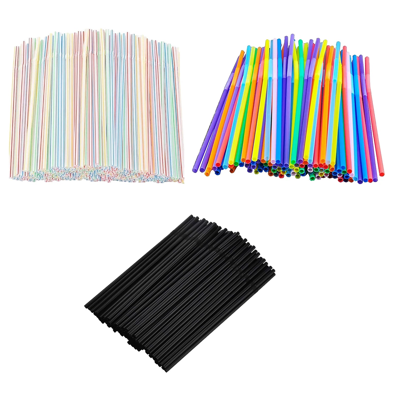 Colorful Flexible Plastic Drinking Straws for Parties - Smarsty