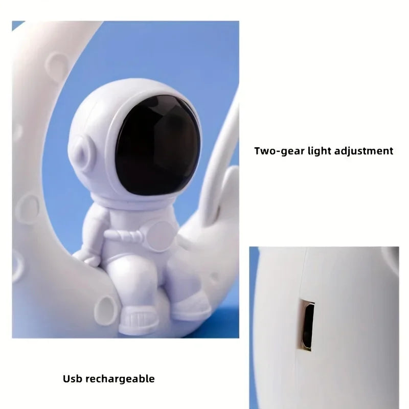 Creative Moon Astronaut Nightlight LED Desk Lamp - Smarsty