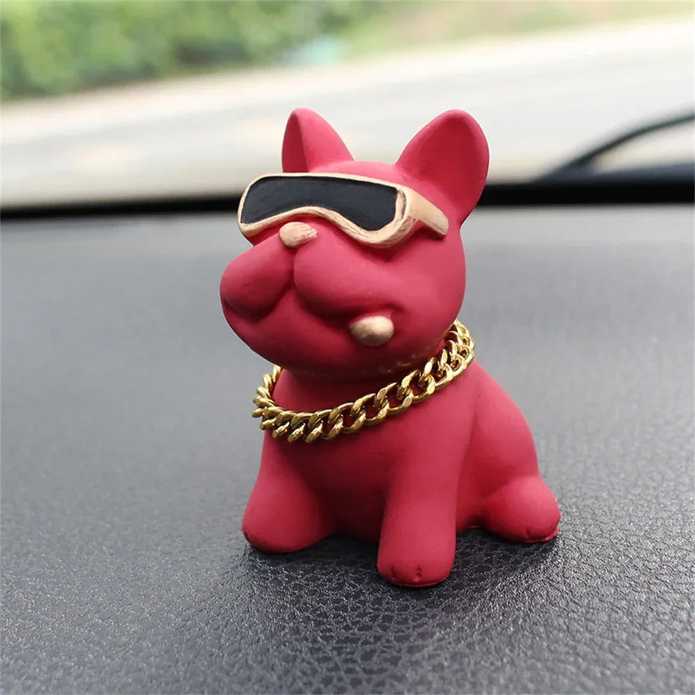 Wear Resistant Bulldog Resin Car Dashboard Ornament - Smarsty