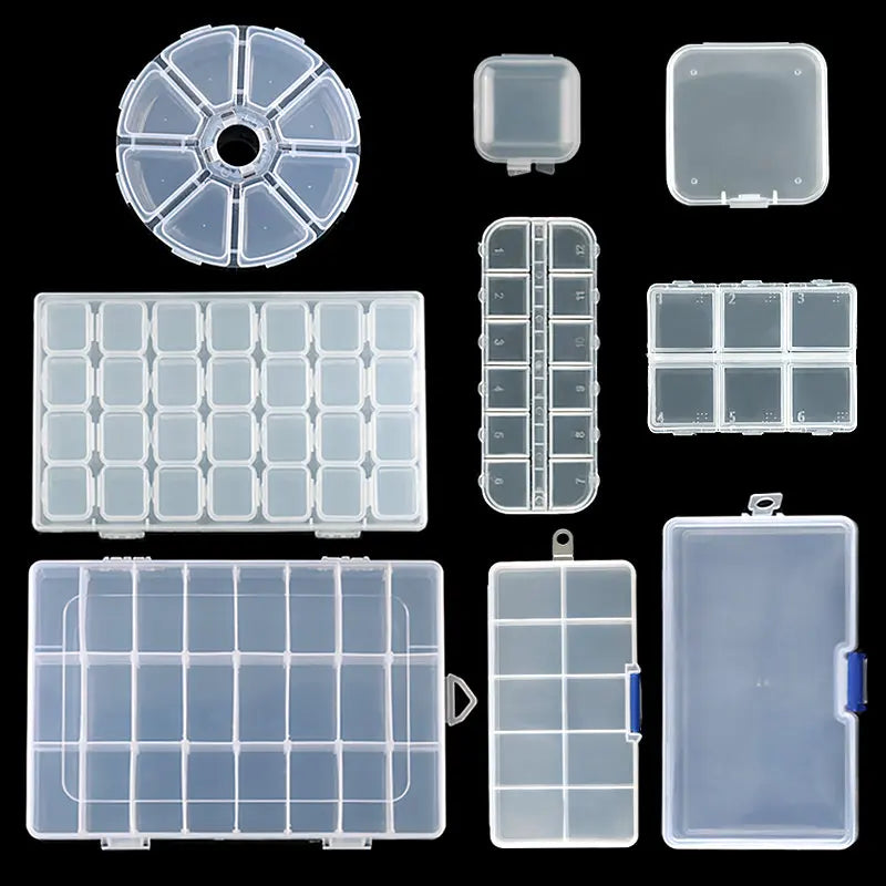 Transparent Jewelry Storage Box with Adjustable Compartments - Smarsty