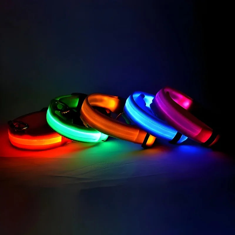 LED Nylon Dog Collar for Night Safety and Visibility - Smarsty