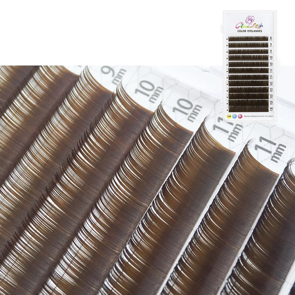 Glamlash Morandi Grey Colorful Individual Eyelash Extensions - Smarsty