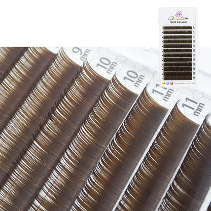 Glamlash Morandi Grey Colorful Individual Eyelash Extensions - Smarsty