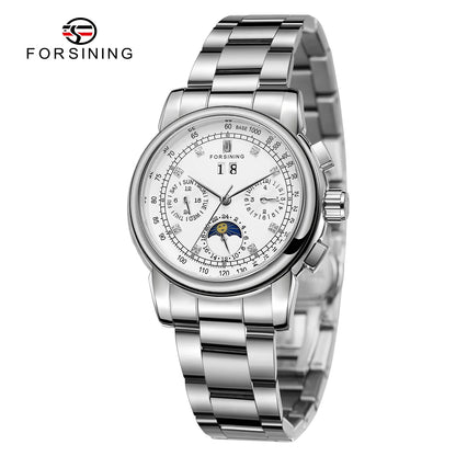 Luxury Women's Automatic Mechanical Wrist Watch with Diamond Moon Phase - Smarsty