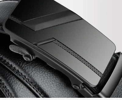 Luxury Men's Leather Belt with Metal Buckle Durable Soft Design - Smarsty