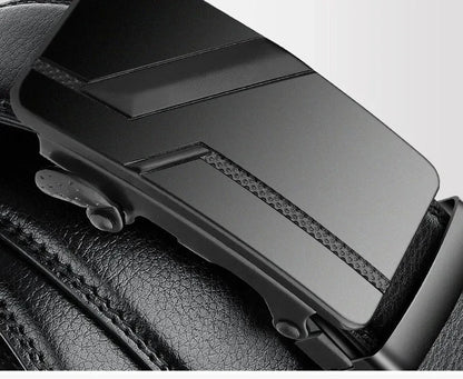 Luxury Men's Leather Belt with Metal Buckle Durable Soft Design - Smarsty