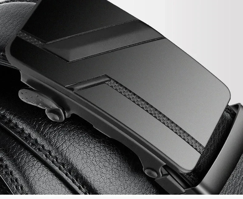 Luxury Men's Leather Belt with Metal Buckle Durable Soft Design - Smarsty