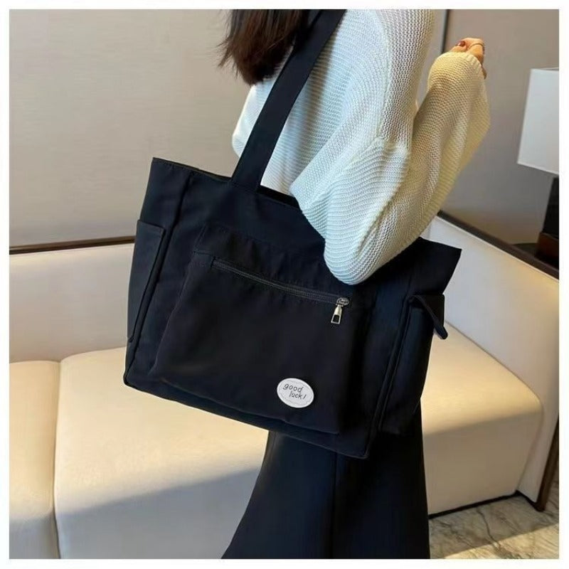 Women Canvas Tote Bag Large Capacity Shoulder Handbag - Smarsty