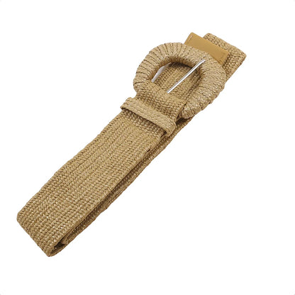 Retro Women Braided Wide Pin Buckle Belt Summer Fashion - Smarsty