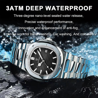 Luxury Waterproof Quartz Men Watch with Luminous Dial - Smarsty