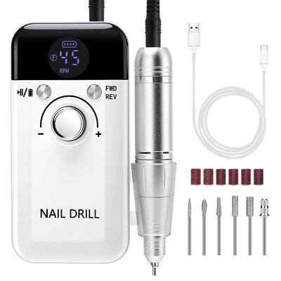 45000RPM Portable Nail Drill Machine for Low Noise Manicure - Smarsty