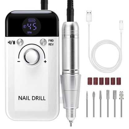 45000RPM Portable Nail Drill Machine for Low Noise Manicure - Smarsty