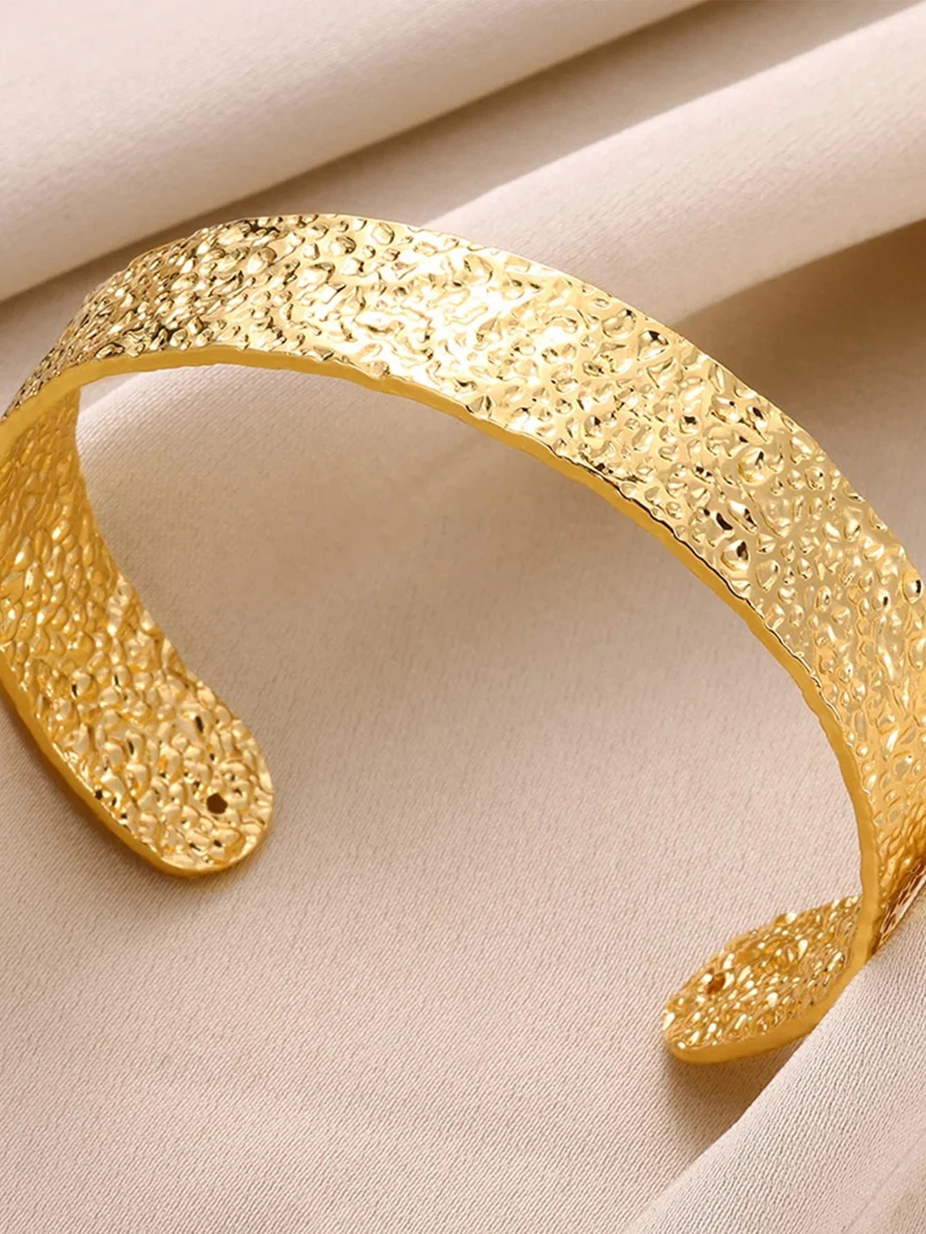 Gold Color Stainless Steel Cuff Bracelet for Women - Smarsty