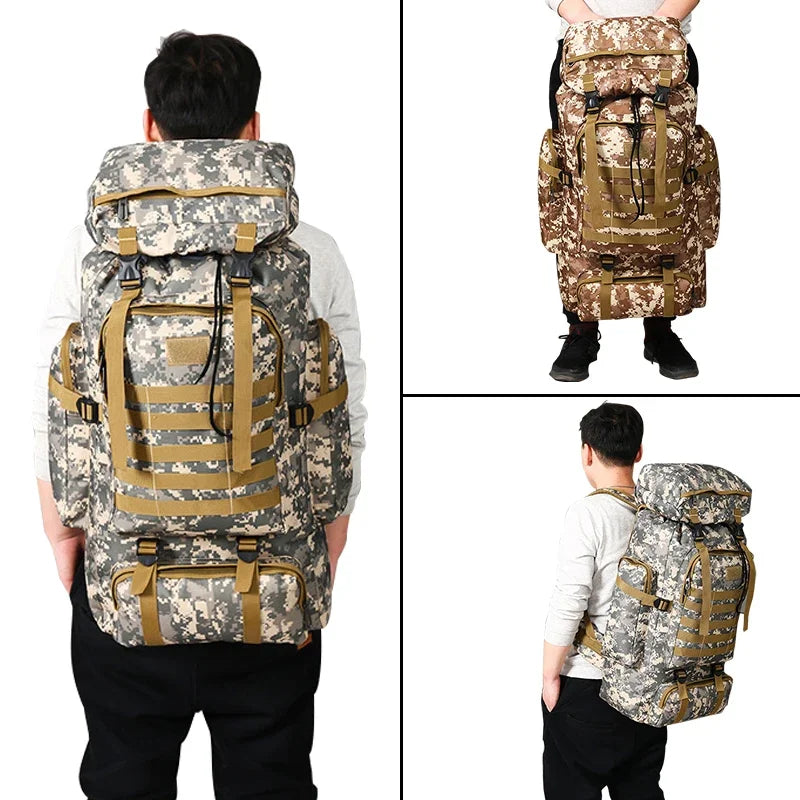 Rilibegan Men Travel Backpack Tactical Climbing Outdoor Hiking Camouflage Multifunctional Bag Men Backpack - Smarsty
