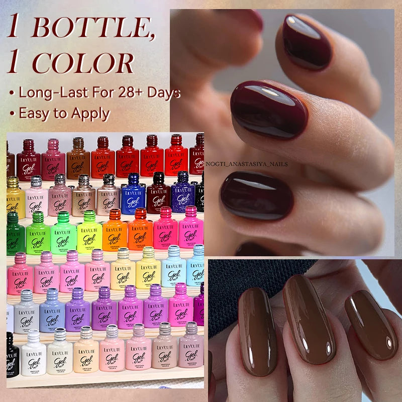 LILYCUTE 6 Piece Coffee Gel Nail Polish Set - Smarsty