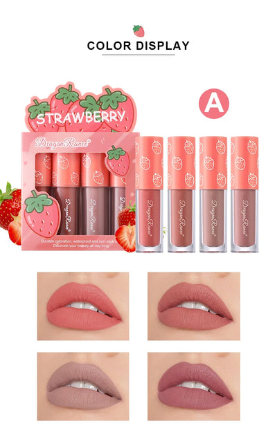 Mini Velvet Matte Lip Gloss Set for Long-Lasting Hydration - Smarsty